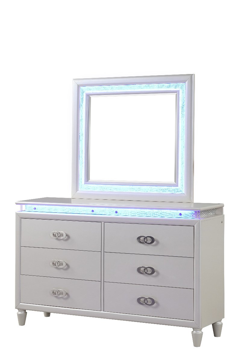 Galaxy Home Passion Dresser in Milky White