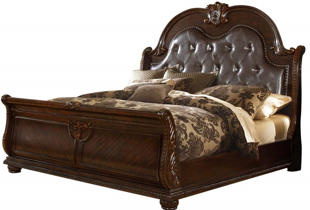 Galaxy Home Roma Queen Bed in Dark Walnut image