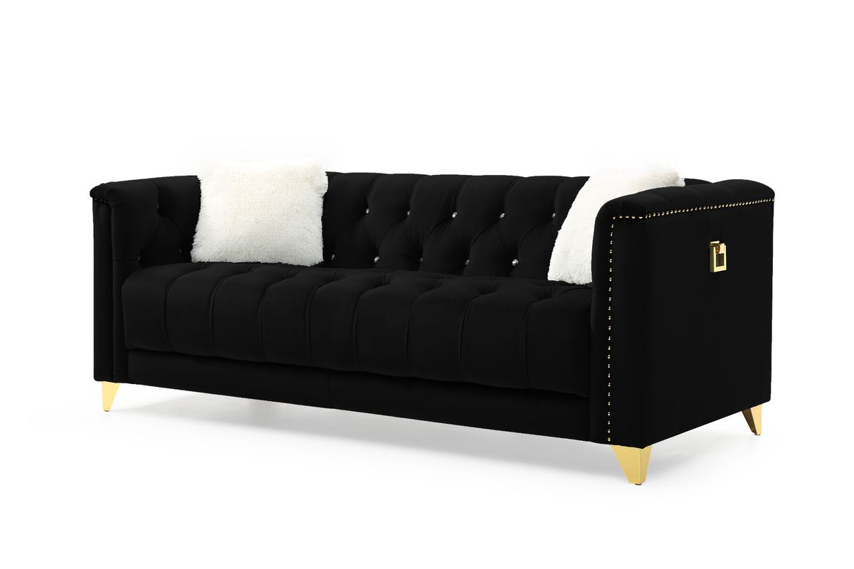 Galaxy Home Russell Sofa in Black