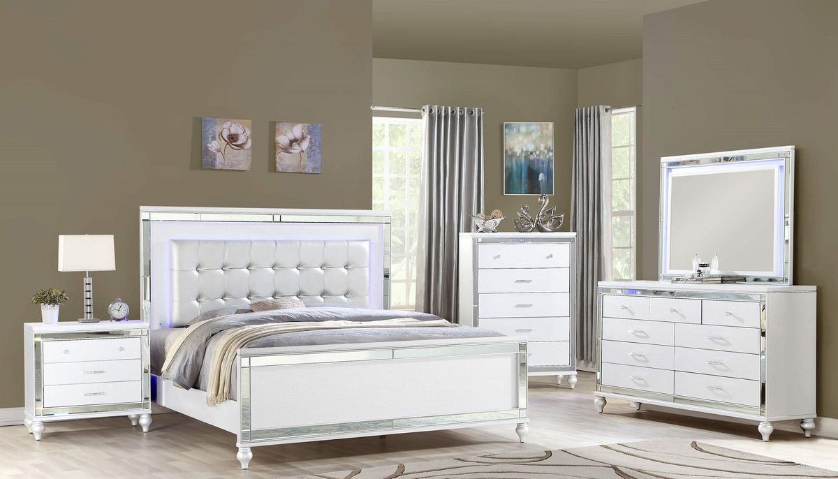 Galaxy Home Sterling Queen Bed in White